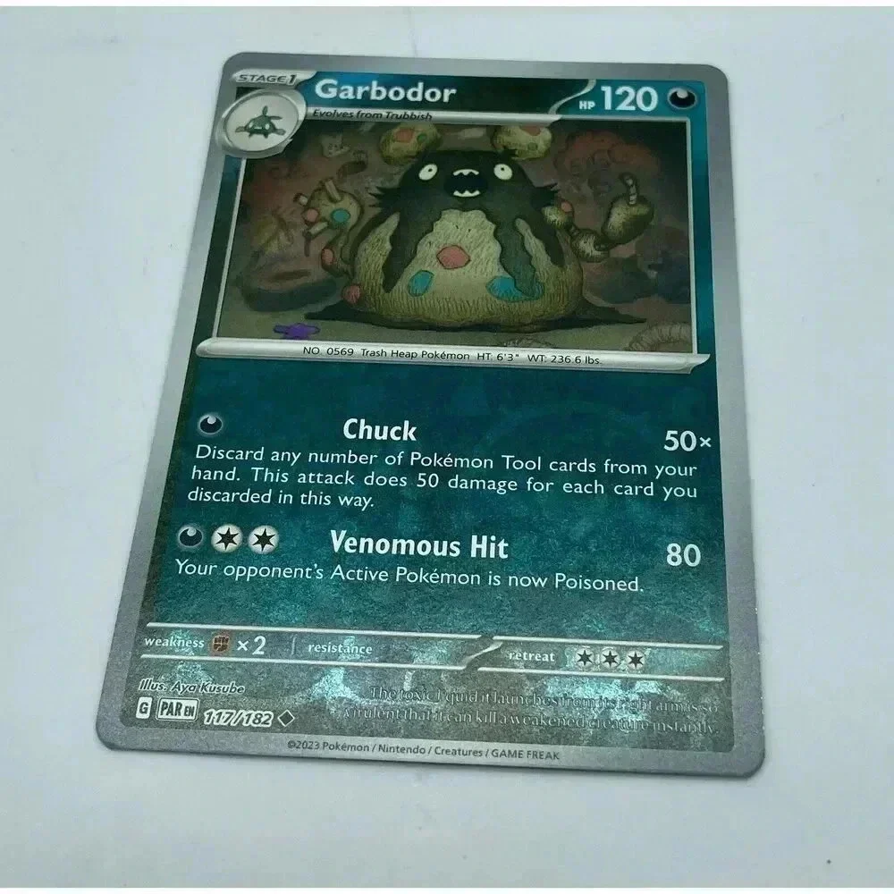 Garbodor 117/182 Paradox Rift Reverse Holo Pokémon‎ TCG Rare Mint Unplayed